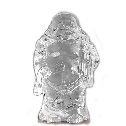 開運　手彫り水晶 布袋尊 商売繁盛 置物